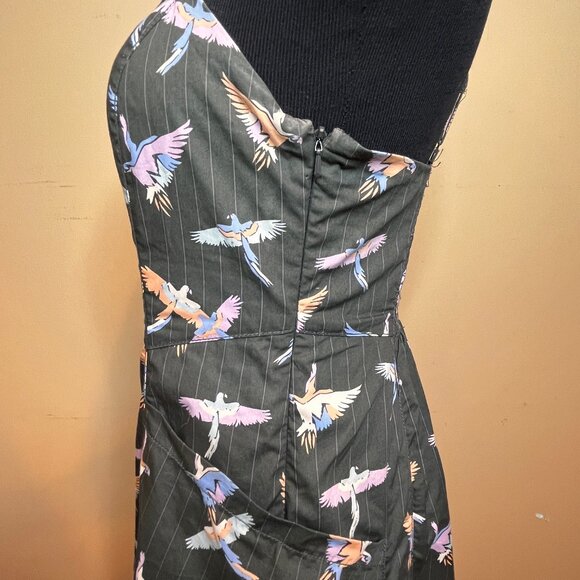Free People Midi Dress Parrot Size 6 Sunshine of Your Love Printed A-Line Dress - Picture 12 of 16
